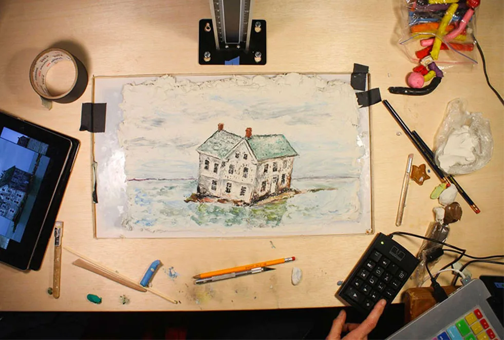 Animation-using-paint-on-glass