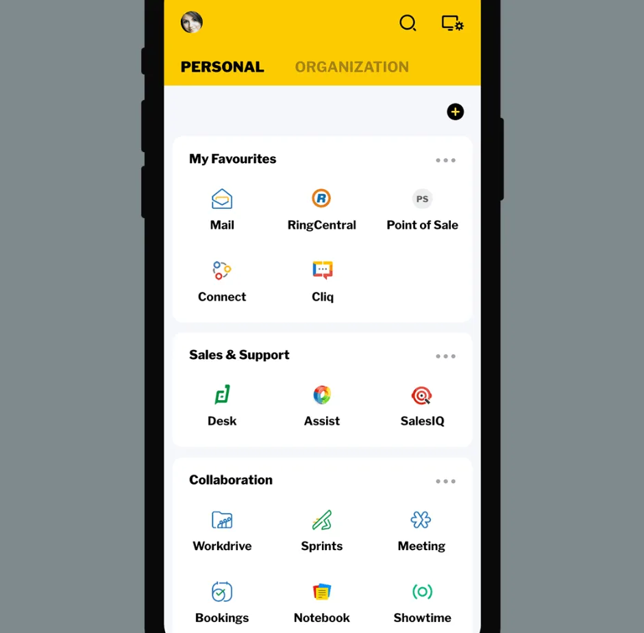 Zoho Workplace Document Sharing and Versioning 4 Black Yellow Geometric Business Facebook Cover 29