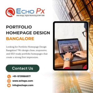 Portfolio Homepage Design Bangalore