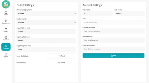 Settings Menu