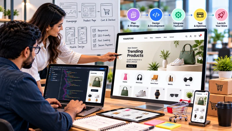 Develop an ecommerce website with custom design and development by EchoPx