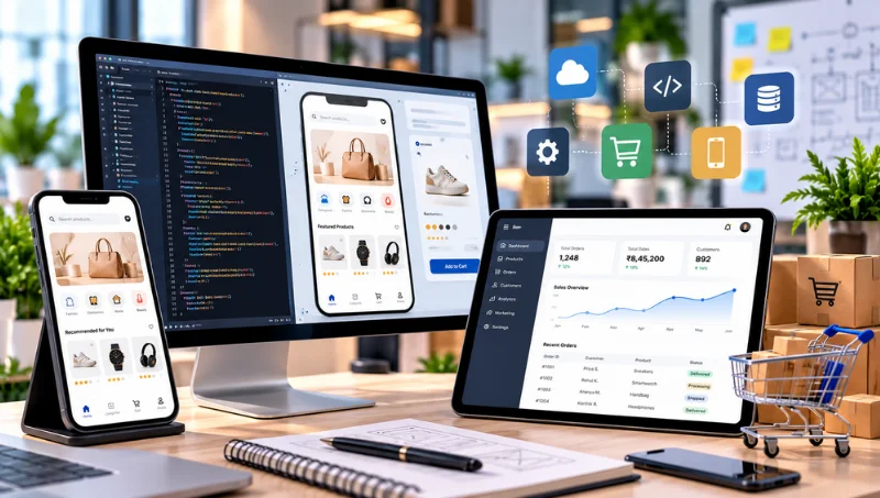 Custom ecommerce application development with connected online store and Android shopping support by EchoPx