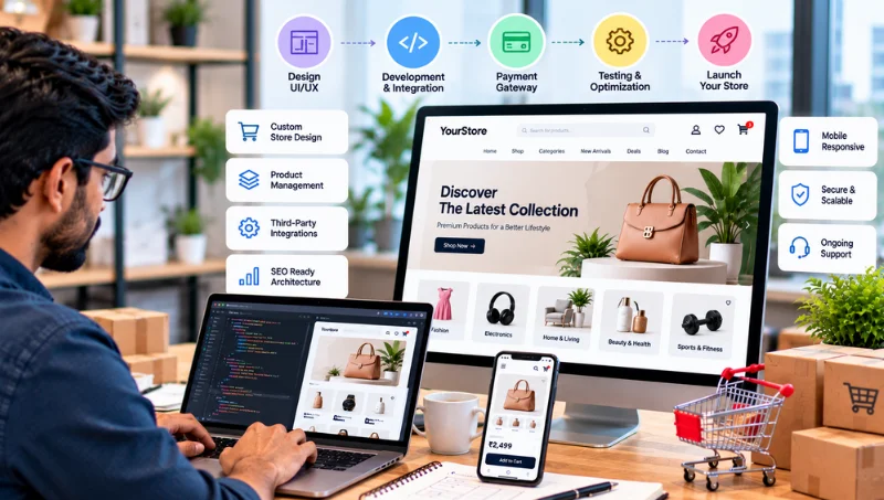 Custom ecommerce site development by EchoPx