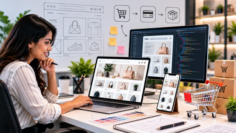 Custom ecommerce website development Chennai -- online store design and administration by EchoPx