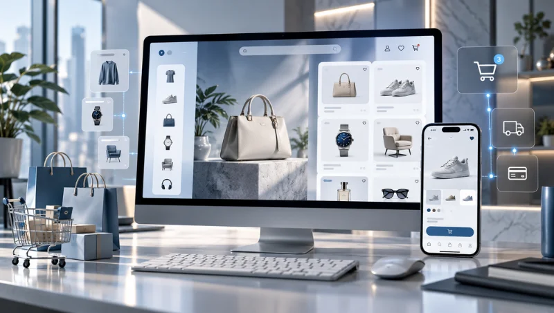 Custom ecommerce website homepage design by EchoPx