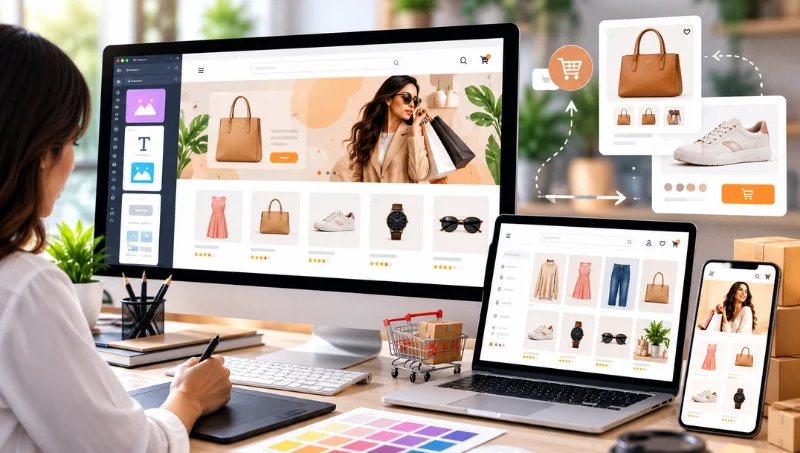 Custom web design for ecommerce website by EchoPx
