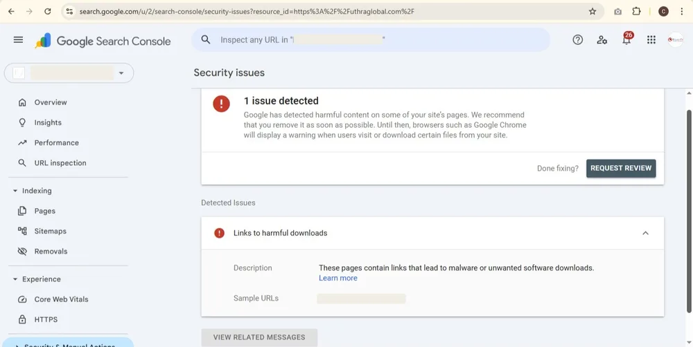 Google Search Console hijacked