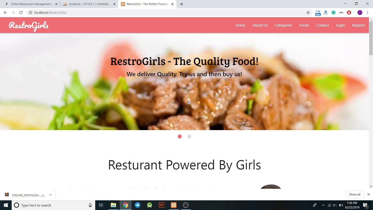 Restaurant Website and Management
